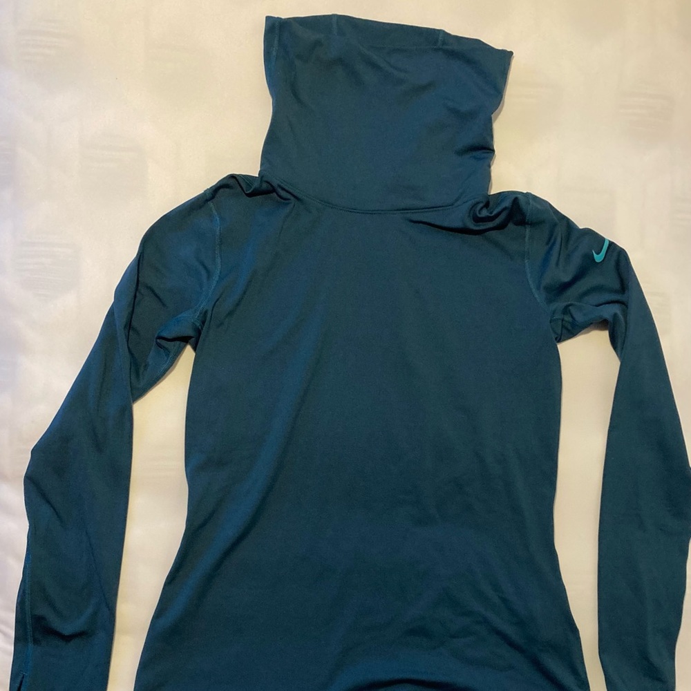 Blue Nike Dri-fit Cowlneck Pullover (women's large, like new)
